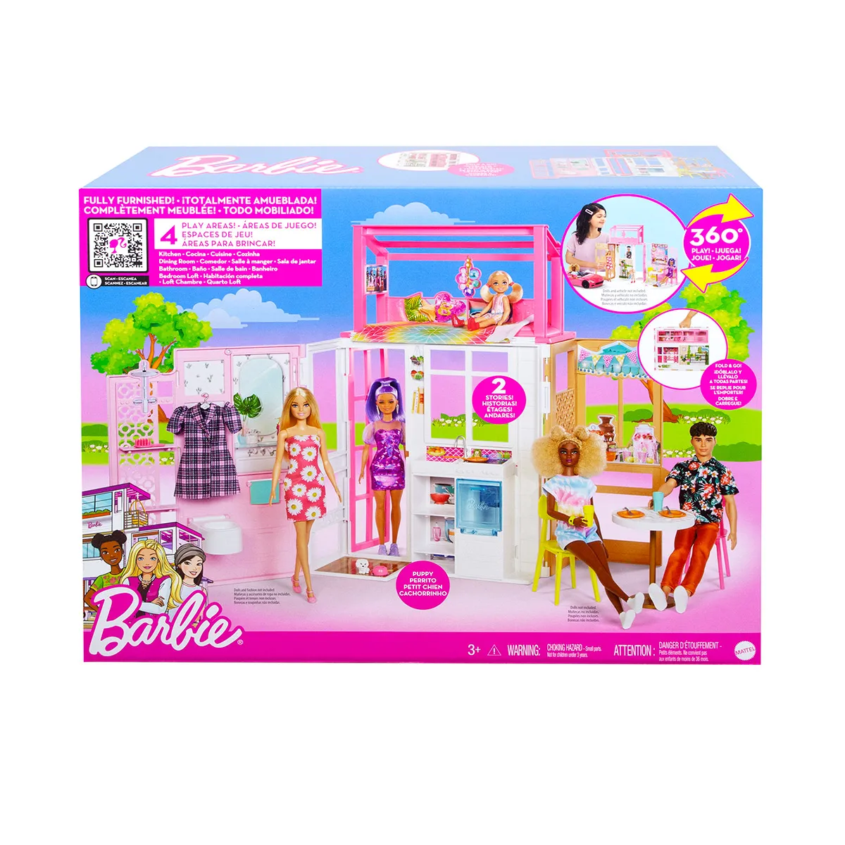 Casa Barbie cu 4 camere HCD47 194735007653