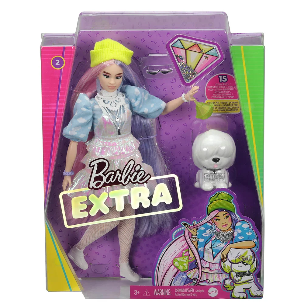 Papusa Barbie Extra Style Beanie GVR05 0887961931891