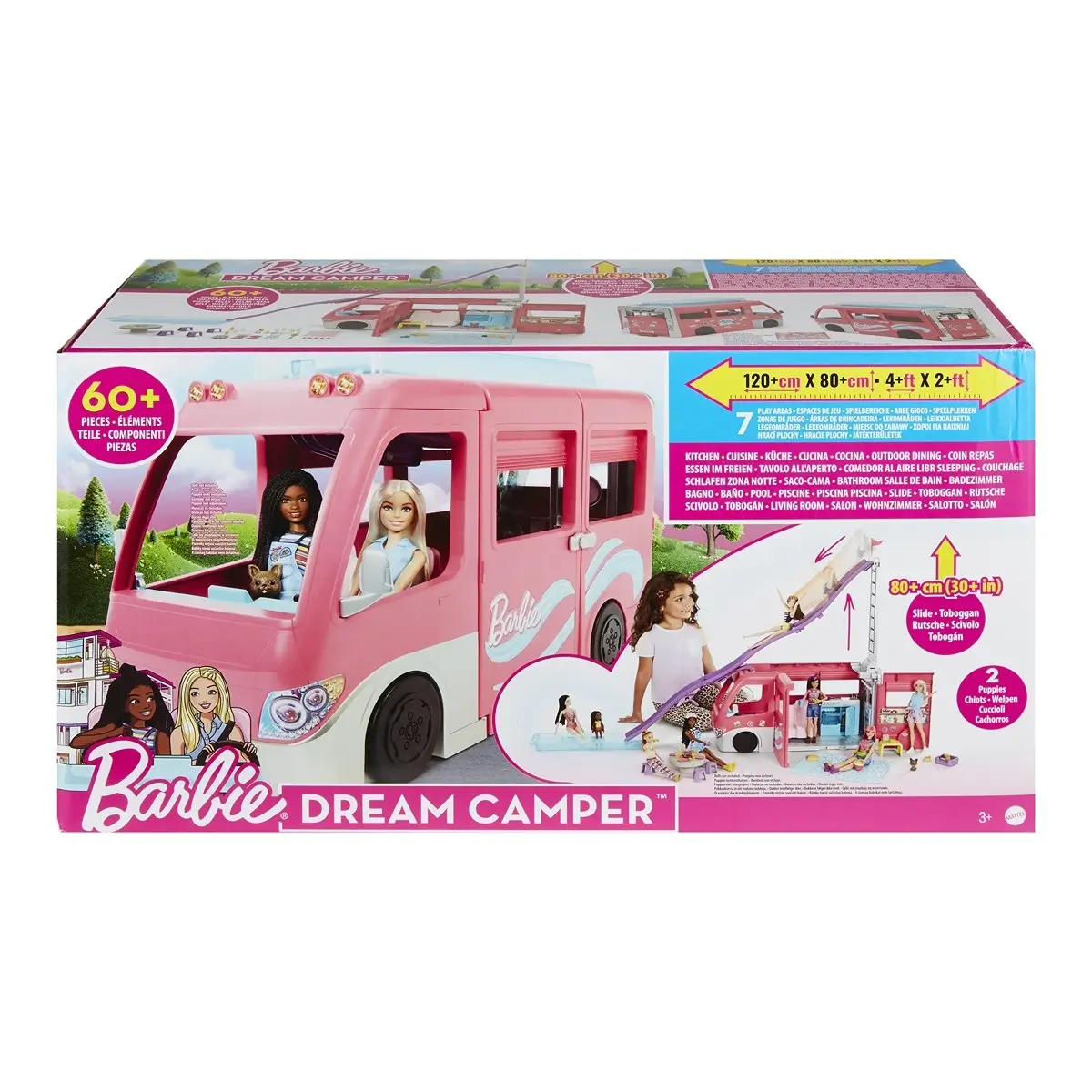 Set Barbie Rulota de Camping cu Papusi HCD46 0194735007646