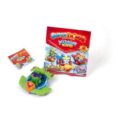 Set SuperThings, Figurină Kazoom Kids + Vehicul Kazoom Slider
