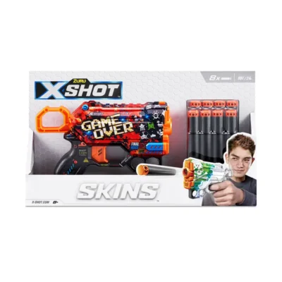 Pistol X-Shot Skins Menace Game Over, 8 proiectile